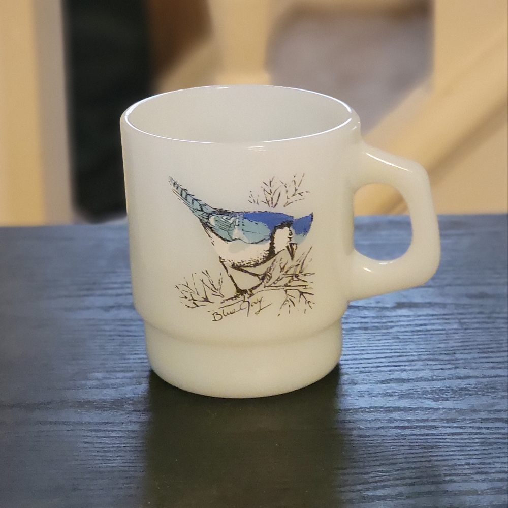 Anchor Hocking Blue Jay cup